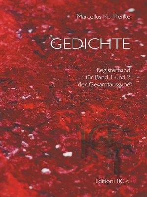 cover image of Gedichte Registerband